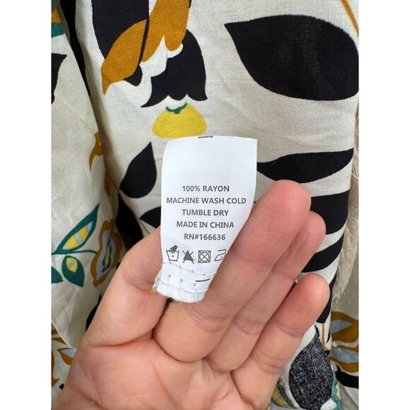 Kindred floral ruffle boho empire waist maxi dress 90s Y2K spring 1X - Picture 10 of 11